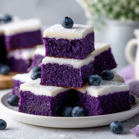 Glazed Blueberry Brownies Recipe