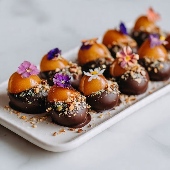 Easy Chocolate Covered Apricots – Healthy Sweet Snack Idea - Recipe Image