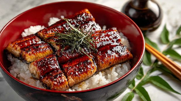 Authentic Unagi Don (Grilled Eel Rice Bowl) Recipe - Recipe Image