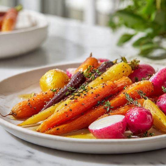 Turmeric Honey Roasted Carrots & Radishes Recipe