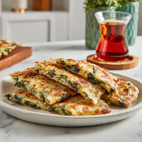 Gözleme – Turkish Flatbread Stuffed with Cheese or Spinach 5 Gözleme – Turkish Flatbread Stuffed with Cheese or Spinach - Recipe Image