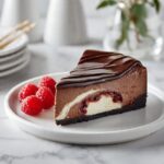 Dark Chocolate Raspberry Swirl Cheesecake