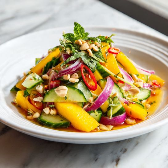 Fresh Thai Mango Salad with Herbs & Chili – Healthy Summer Dish
