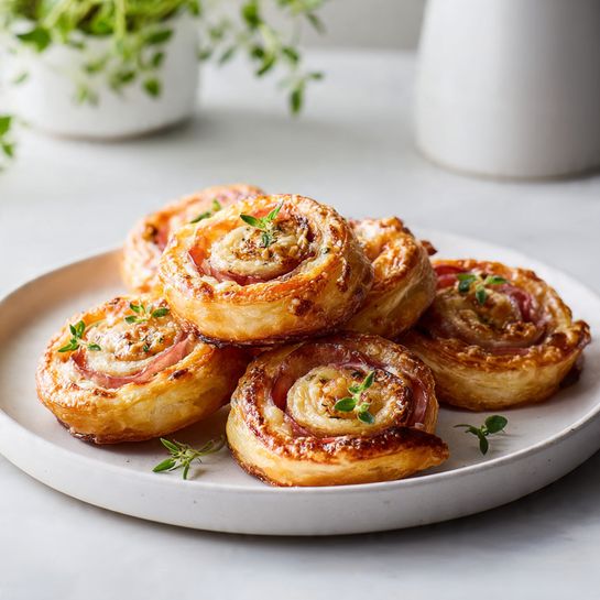Prosciutto and Cheese Puff Pastry Pinwheels Recipe