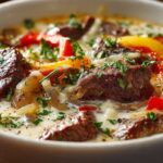 Ultra Creamy Philly Cheesesteak Soup (Cheesy One-Pot Comfort Food!)