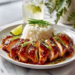 Spicy Maple-Glazed Chicken with Coconut Rice