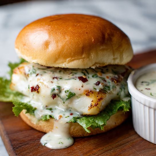 Blackened Grouper Sandwich with Creole Tartar Sauce - Recipe Image