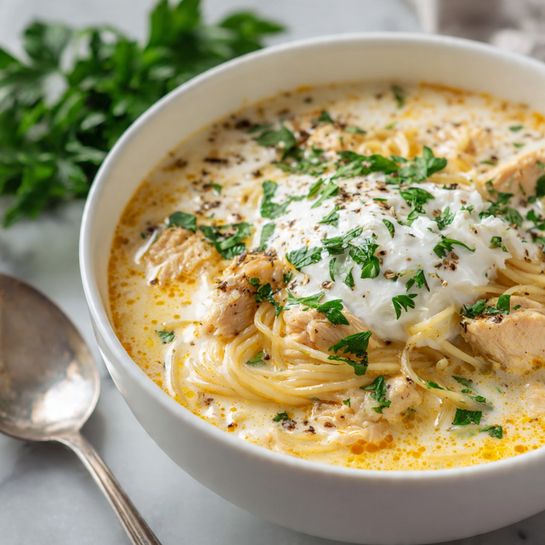 Creamy White Chicken Lasagna Soup - Recipe Image
