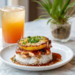 Hawaiian Huli Huli Chicken Rice Stack