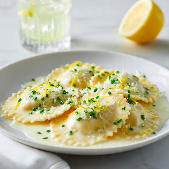 Lobster Ravioli with Lemon Cream Sauce Recipe