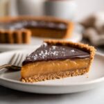 Vegan Caramel Tart with Gingerbread Crust and Chocolate Ganache Recipe