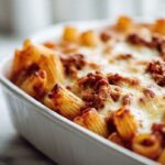 Cheesy Baked Stuffed Rigatoni with Beef Ragu