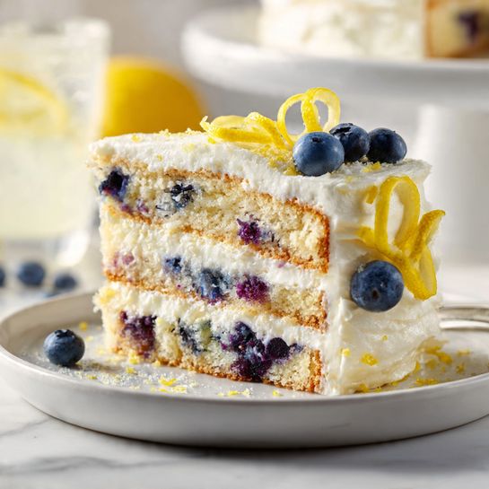 Lemon Blueberry Layer Cake Recipe 5 Lemon Blueberry Layer Cake Recipe - Recipe Image