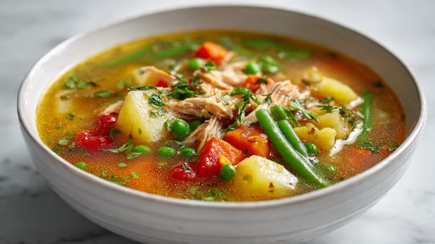 Hearty One-Pot Stone Soup with Chicken, Barley & Veggies - Recipe Image