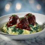 Juicy Red Wine Meatballs with Creamy Mash