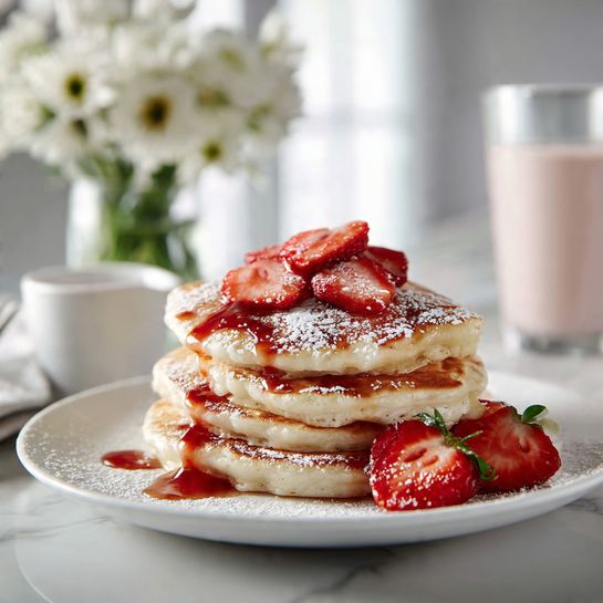 Strawberry Milk Pancakes Recipe 6 Strawberry Milk Pancakes Recipe - Recipe Image