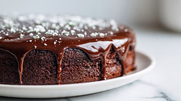 Rich Chocolate Peppermint Fudge Cake