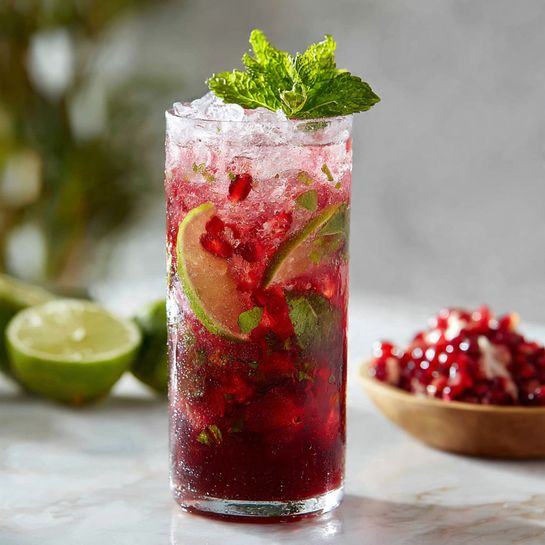 Pomegranate Mojito – Refreshing Non-Alcoholic Mint & Lime Drink - Recipe Image