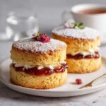 Mini Victoria Sponge Cakes with Vanilla Buttercream and Fruit Garnish Recipe
