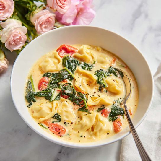 Crockpot Tortellini Soup (Creamy + Easy) - Recipe Image