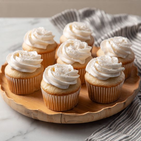 Perfect White Cupcakes with Almond Vanilla Flavor – Wedding-Style Treat 4 Perfect White Cupcakes with Almond Vanilla Flavor – Wedding-Style Treat - Recipe Image