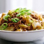 Keto Mongolian Ground Beef and Cabbage Stir Fry