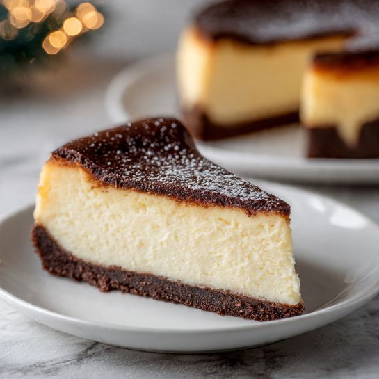 Burnt Chocolate Basque Cheesecake (Fudgy Center)