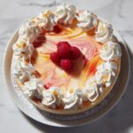 Raspberry Swirl Snowball Cake Recipe