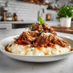 Slow-Braised Herb Pot Roast over Parmesan Risotto