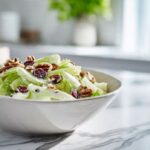 Easy Creamy Celery Salad with Cranberries and Pecans