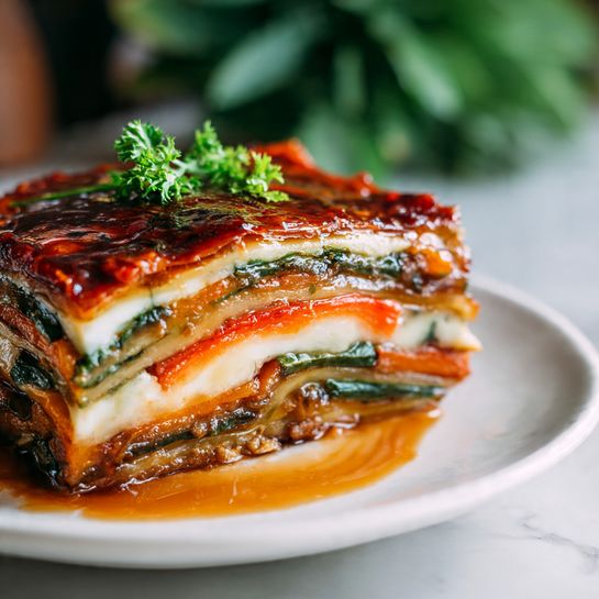 Sweet Potato & Butternut Squash Vegetable Lasagna - Recipe Image