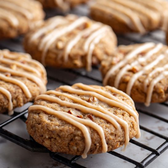Maple Brown Sugar Cookies (Chewy + Maple Icing) - Recipe Image