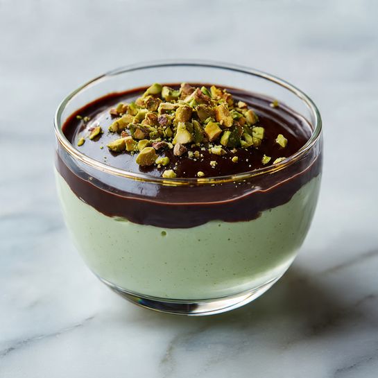 Pistachio Mousse with Chocolate Ganache – Elegant No-Bake Dessert
