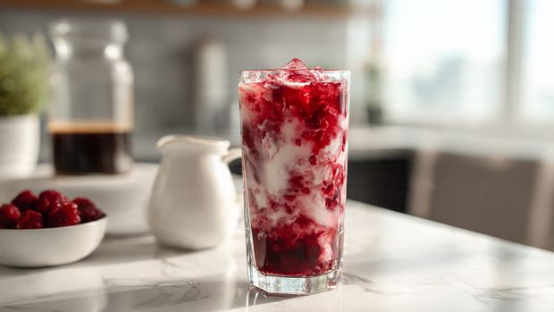 Homemade Vanilla Raspberry Iced Latte 5 Homemade Vanilla Raspberry Iced Latte - Recipe Image