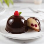 Chocolate-Covered Raspberry Cheesecake Domes