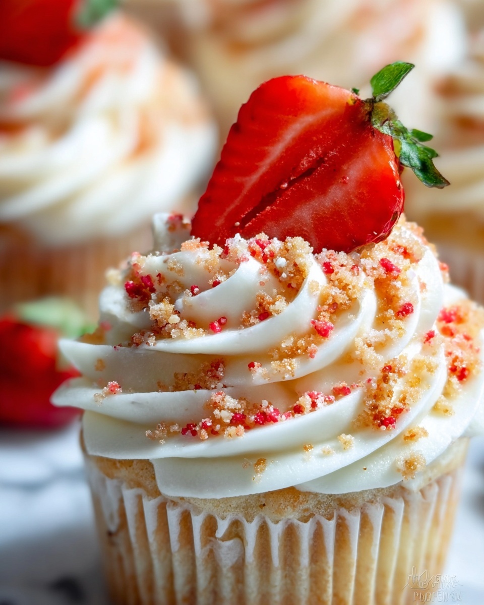 Strawberry Crunch Cupcakes Recipe - Recipe Image