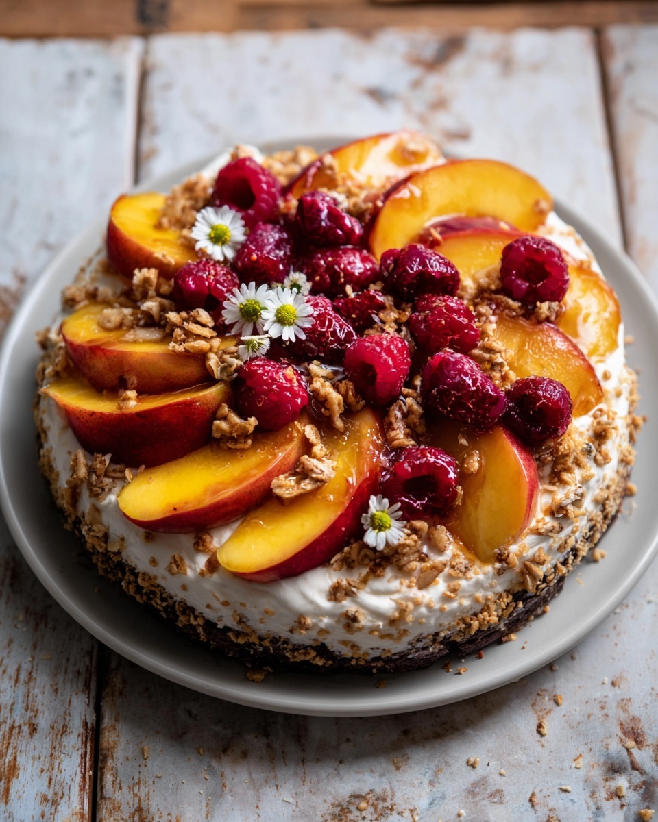 Peaches and Cream Pretzel Pie Recipe 4 Peaches and Cream Pretzel Pie Recipe - Recipe Image