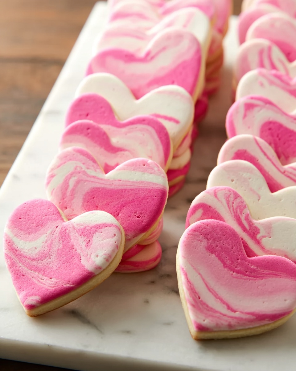 Marbled Pink Valentine’s Day Sugar Cookies (No-Spread Cut-Outs) Recipe 4 Marbled Pink Valentine’s Day Sugar Cookies (No-Spread Cut-Outs) Recipe - Recipe Image