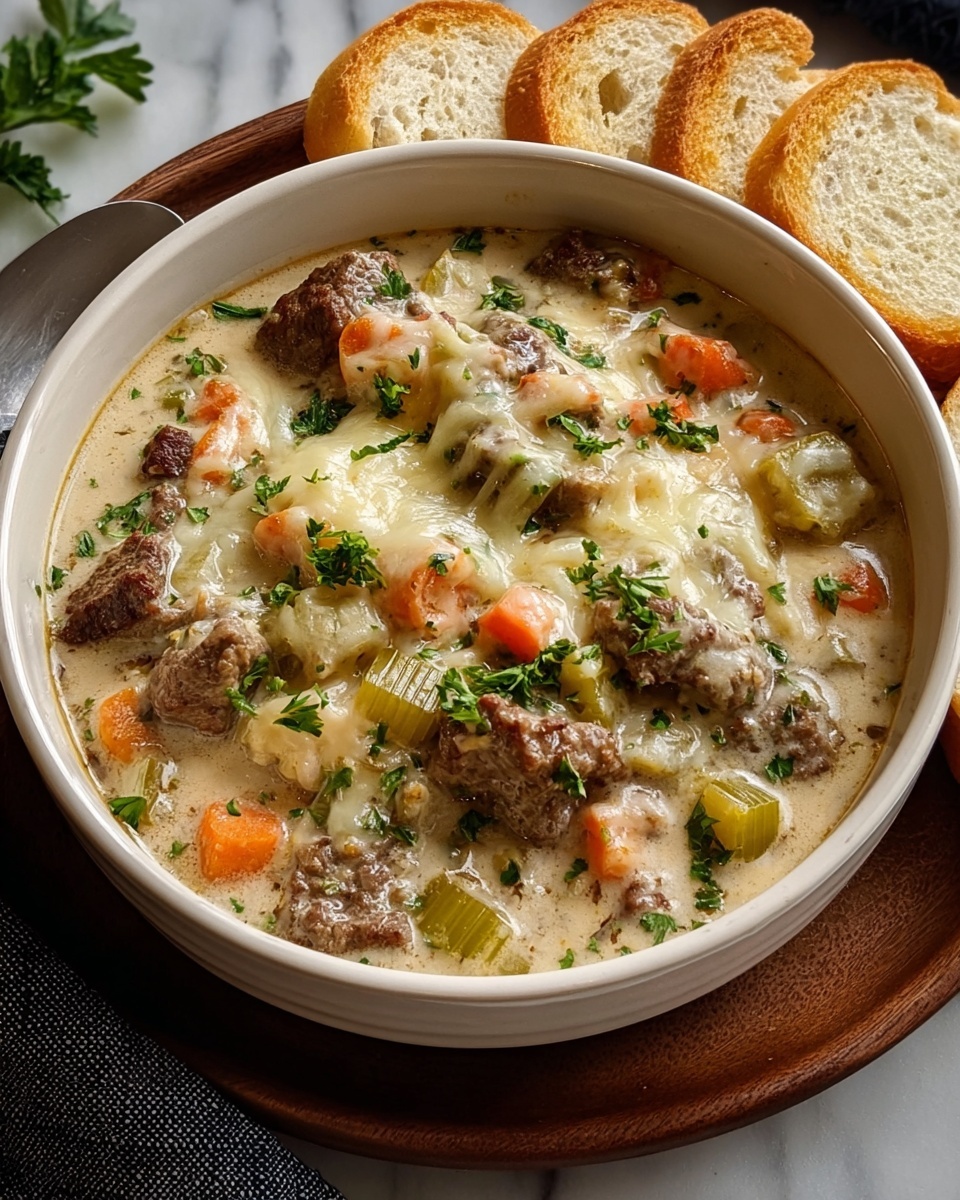 Philly Cheese Steak Soup Recipe