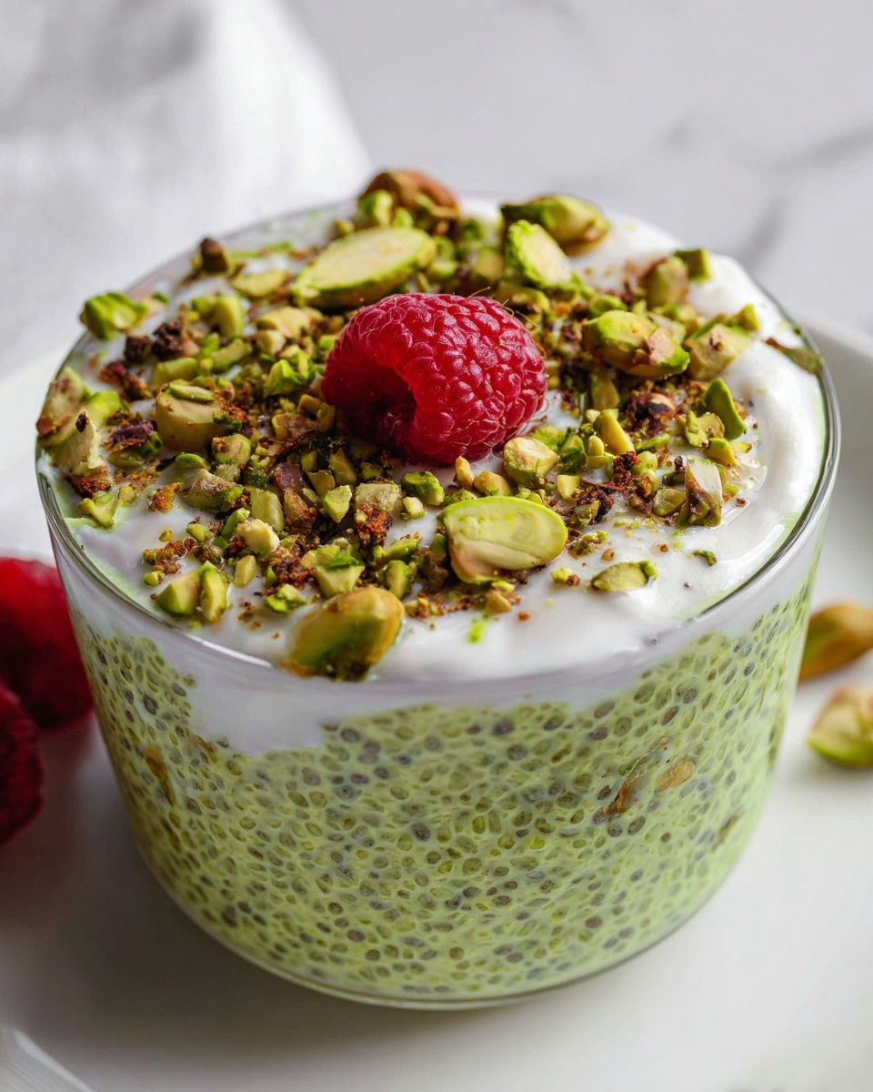 Pistachio Overnight Oats with Raspberries and Chopped Pistachios Recipe