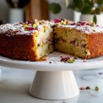 Pistachio Rose Milk Cake Recipe