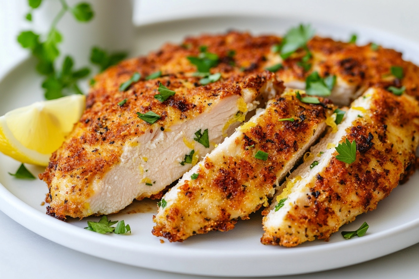 Easy Zesty Lemon Pecorino Crispy Chicken Recipe