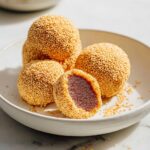 Crispy Golden Sesame Balls Filled with Sweet Red Bean Paste Recipe