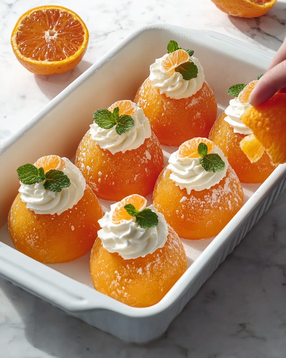 Orange Snowy Mochi Recipe - Recipe Image