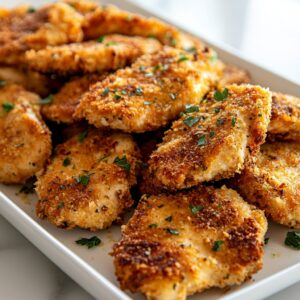 35g Protein Per Serving! Crispy Parmesan Chicken Tenders Recipe