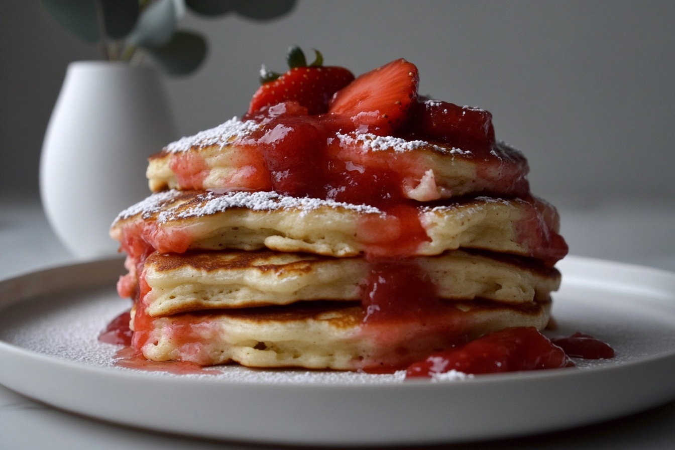 Strawberry Cheesecake Pancakes That Taste Like Dessert for Breakfast Recipe 5 Strawberry Cheesecake Pancakes That Taste Like Dessert for Breakfast Recipe - Recipe Image