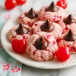 Cherry Blossom Cookies with Maraschino Cherry Flavor and Hershey’s Kisses Recipe
