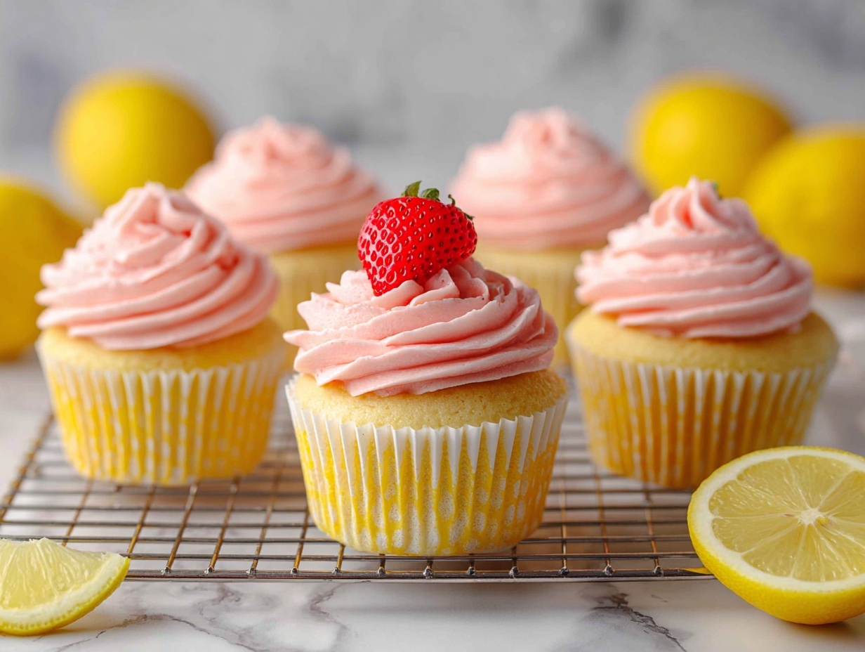 Strawberry Lemonade Cupcakes Recipe - Recipe Image