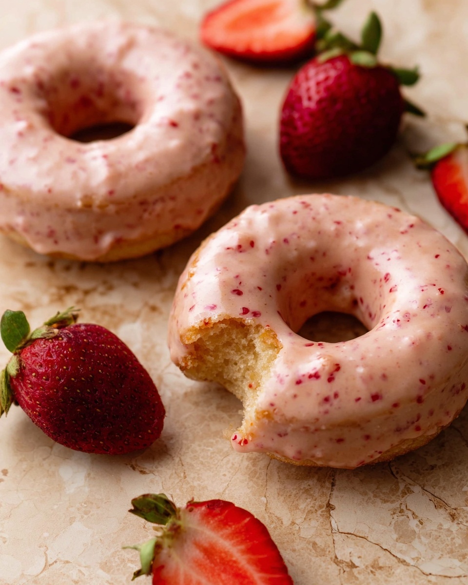 Strawberry Glazed Donuts Recipe - Recipe Image