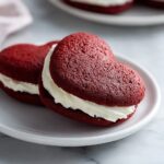 Tasty Heart-Shaped Red Velvet Whoopie Pies Recipe